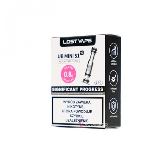 COIL LOST VAPE UB MINI S1 V3 - 0.8 OHM -zdjęcie numer 1