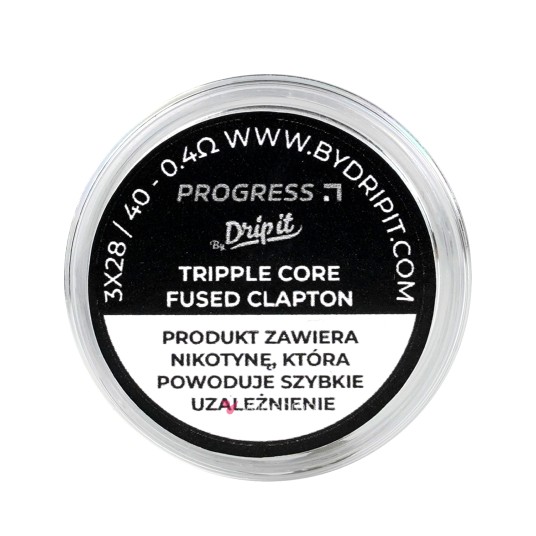 PREBIULT PROGRESS BY DRIP IT 3-CORE FUSED CLAPTON - 0.4 OHM