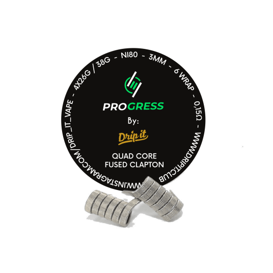 PREBUILT PROGRESS BY DRIP IT 4-CORE FUSED CLAPTON - 0.15 OHM