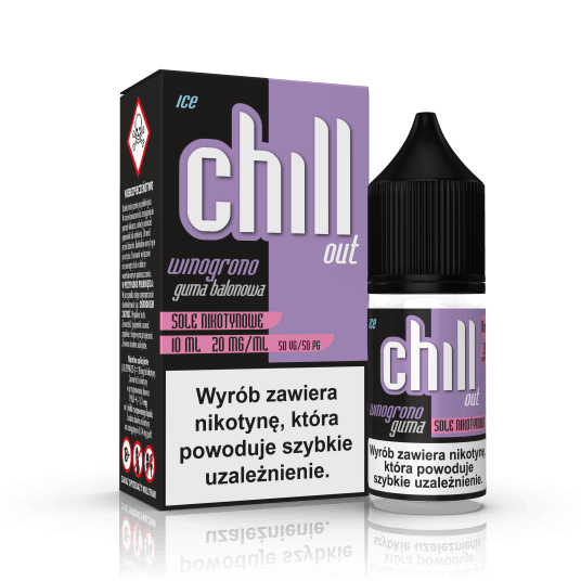 SALT TPD CHILL OUT 20MG 10ML - WINOGRONOWA GUMA BALONOWA ICE