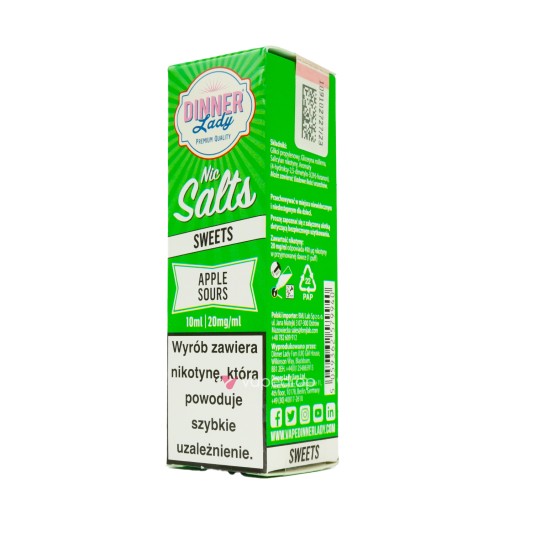SALT TPD DINNER LADY 20MG 10ML - APPLE SOURS