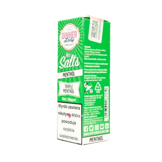 SALT TPD DINNER LADY 20MG 10ML - TRIPLE MENTHOL