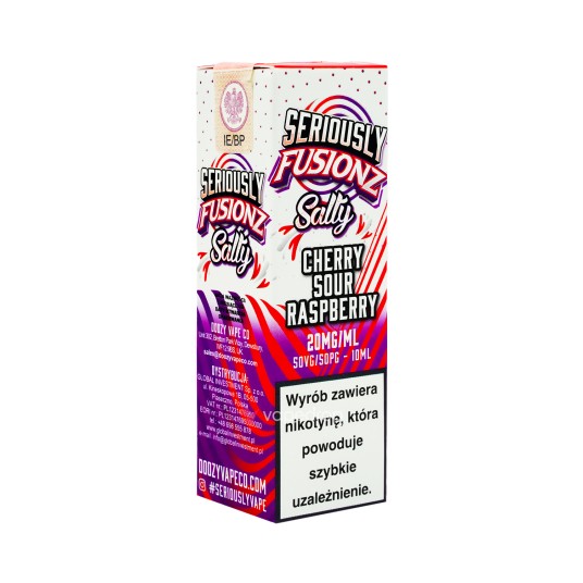 SALT TPD DOOZY SERIOUSLY FUSIONZ 10ML 20MG - CHERRY SOUR RASPBERRY