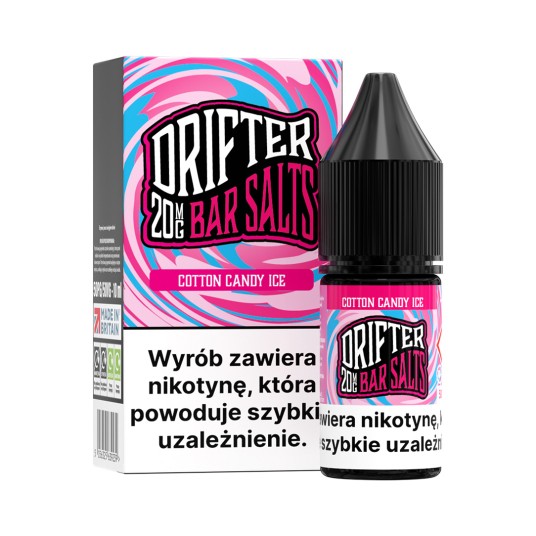 SALT TPD DRIFTER SALTS 20MG 10ML - COTTON CANDY ICE