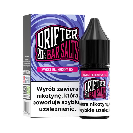 SALT TPD DRIFTER SALTS 20MG 10ML - SWEET BLUEBERRY ICE