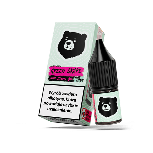 SALT TPD GO BEARS 20MG 8ML - GREEN GRAPE LOW MINT -zdjęcie numer 1