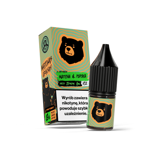 SALT TPD GO BEARS 20MG 8ML - MATCHA & PAPAYA ICE -zdjęcie numer 1