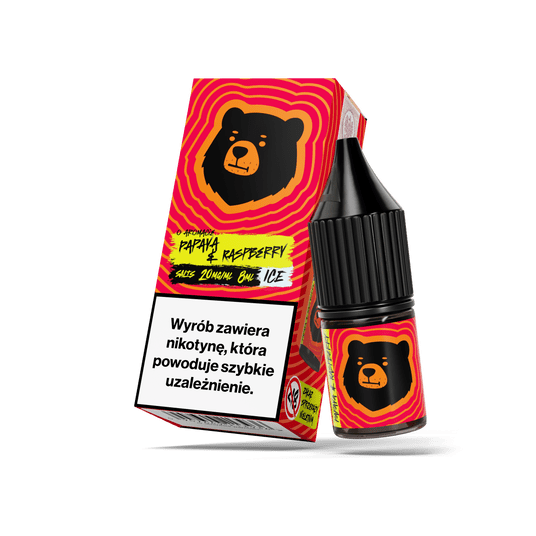 SALT TPD GO BEARS 20MG 8ML - PAPAYA & RASPBERRY ICE -zdjęcie numer 1