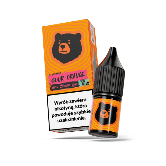 SALT TPD GO BEARS 20MG 8ML - SOUR ORANGE LOW MINT -zdjęcie numer 1