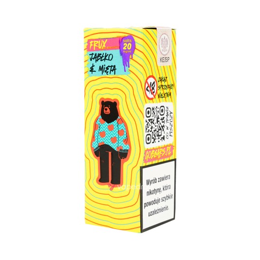 SALT TPD GO BEARS FRUX 20MG 10ML - JABŁKO & MIĘTA
