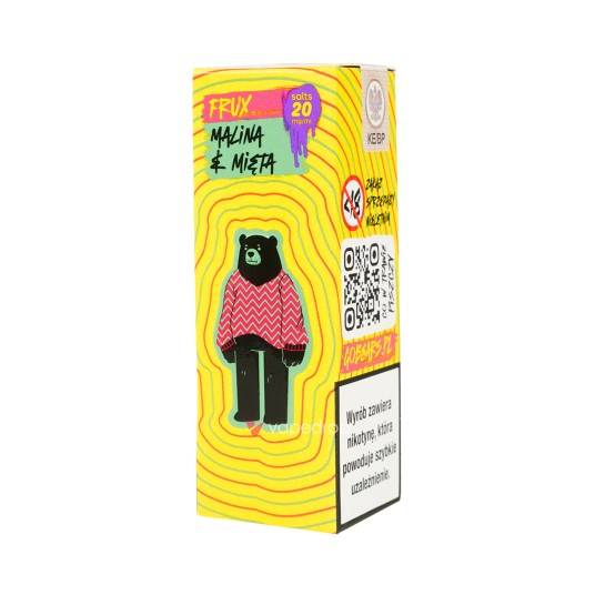 SALT TPD GO BEARS FRUX 20MG 10ML - MALINA & MIĘTA