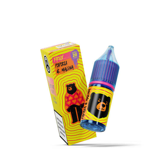 SALT TPD GO BEARS FRUX 20MG 10ML - PAPAJA & MALINA