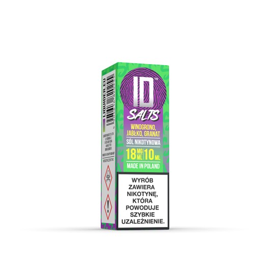SALT TPD ID SALTS 18MG 10ML - WINOGRONO JABŁKO GRANAT