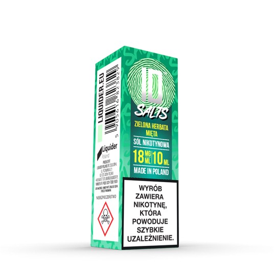 SALT TPD ID SALTS 18MG 10ML - ZIELONA HERBATA MIĘTA
