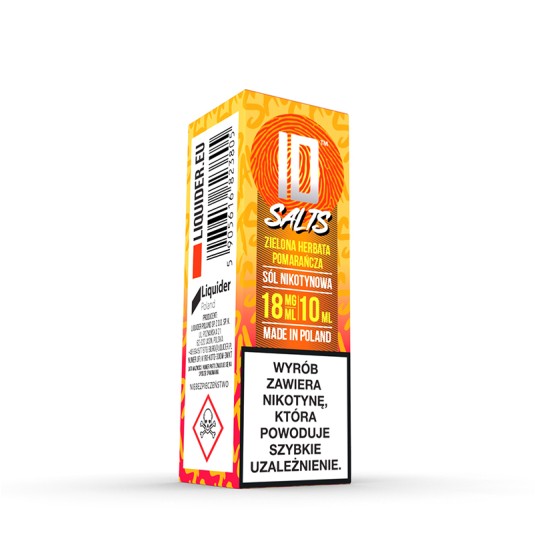 SALT TPD ID SALTS 18MG 10ML - ZIELONA HERBATA POMARAŃCZA