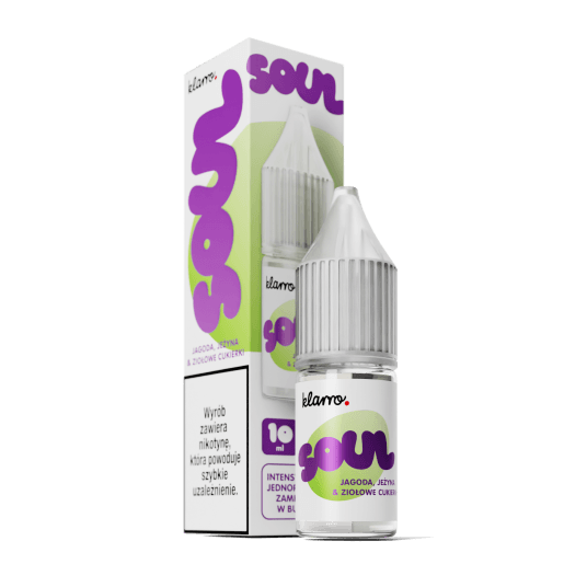 SALT TPD KLARRO SOUL 20MG 10ML - JAGODA & JEŻYNA & CUKIERKI ZIOŁOWE