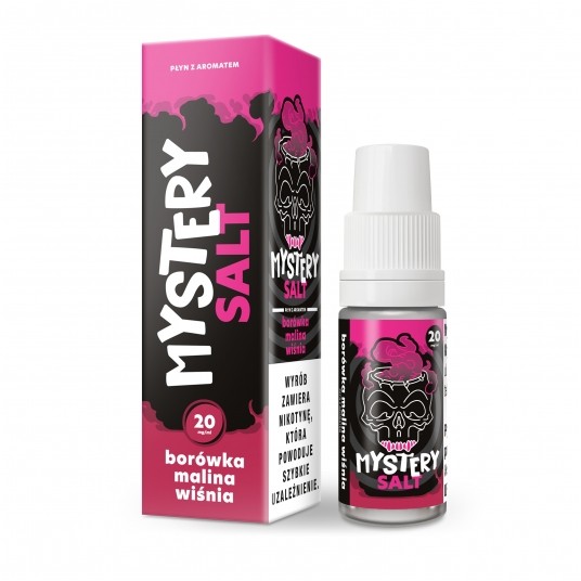 SALT TPD MYSTERY SALT 20MG 10ML - BORÓWKA MALINA WIŚNIA -zdjęcie numer 1