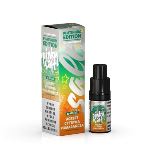 SALT TPD PINKY SALT PLATINUM 20MG 10ML - AGREST CYTRYNA POMARAŃCZA -zdjęcie numer 1