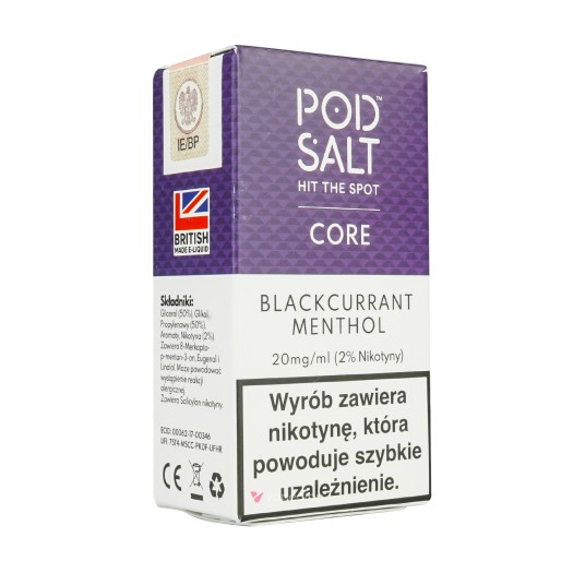 SALT TPD POD SALT CORE 10ML 20MG - BLACKCURRANT MENTHOL