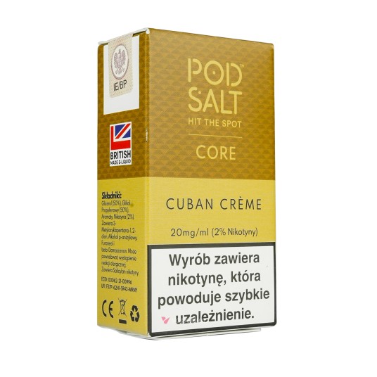 SALT TPD POD SALT CORE 10ML 20MG - CUBAN CREME