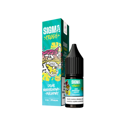 SALT TPD SIGMA FRESH SALTS 20MG 10ML - DRINK WINORONOWO-MALINOWY
