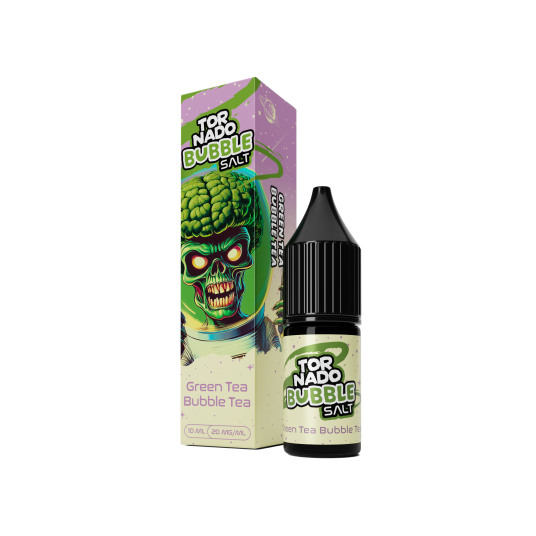 SALT TPD TORNADO BUBBLE SALTS 20MG 10ML - GREEN TEA BUBBLE TEA -zdjęcie numer 1