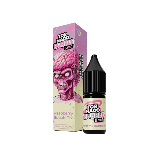 SALT TPD TORNADO BUBBLE SALTS 20MG 10ML - RASPBERRY BUBBLE TEA -zdjęcie numer 1