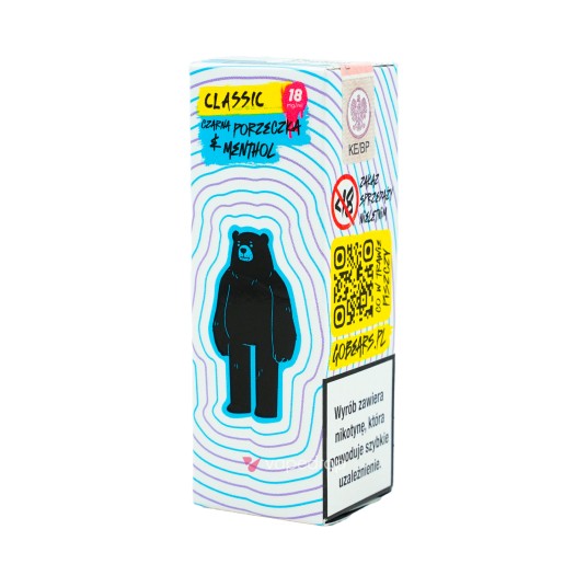 TPD GO BEARS CLASSIC 10ML - CZARNA PORZECZKA & MENTHOL 18MG