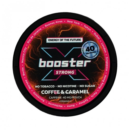 WORECZKI KOFEINOWE X-BOOSTER - 0MG - COFFEE & CARMEL 40MG - STRONG -zdjęcie numer 1