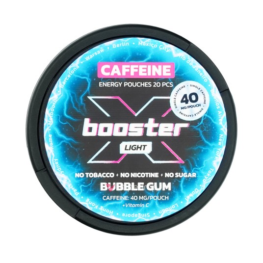 WORECZKI NIKOTYNOWE X-BOOSTER - 0MG - BUBBLE GUM 40MG - LIGHT