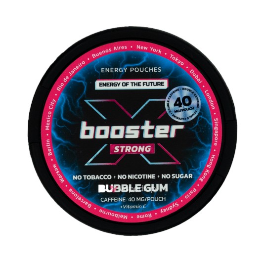 WORECZKI NIKOTYNOWE X-BOOSTER - 0MG - BUBBLE GUM 40MG - STRONG