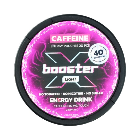 WORECZKI NIKOTYNOWE X-BOOSTER - 0MG - ENERGY DRINK 40MG - LIGHT
