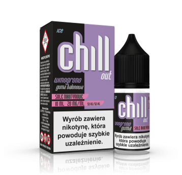 SALT TPD CHILL OUT 20MG 10ML - WINOGRONOWA GUMA BALONOWA ICE