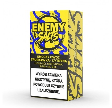SALT TPD ENEMY SALTS 18MG 9ML - SMOCZY OWOC TRUSKAWKA CYTRYNA